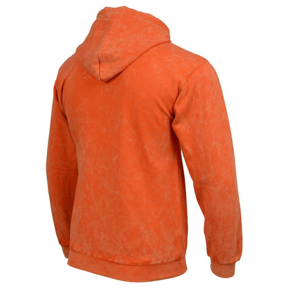 Milwaukee Leather MNG11687 Men's Orange High-Visibility Zipper Front Premium Cotton Hoodie
