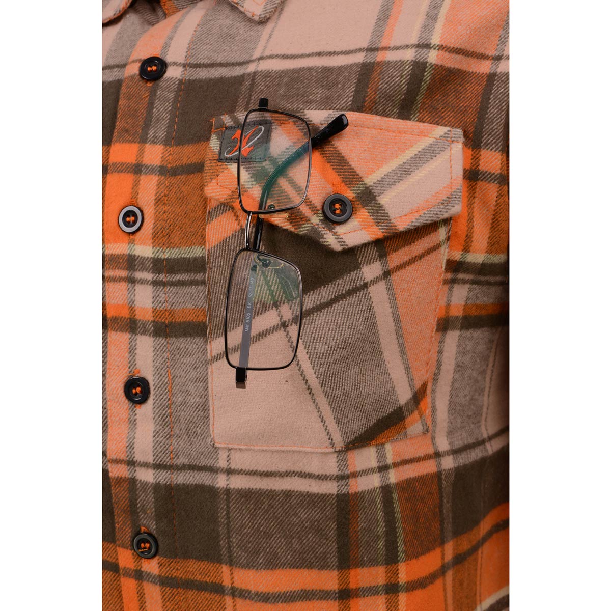 Milwaukee Leather Men's 'Wild One' Brown/Orange Long Sleeve 10.5