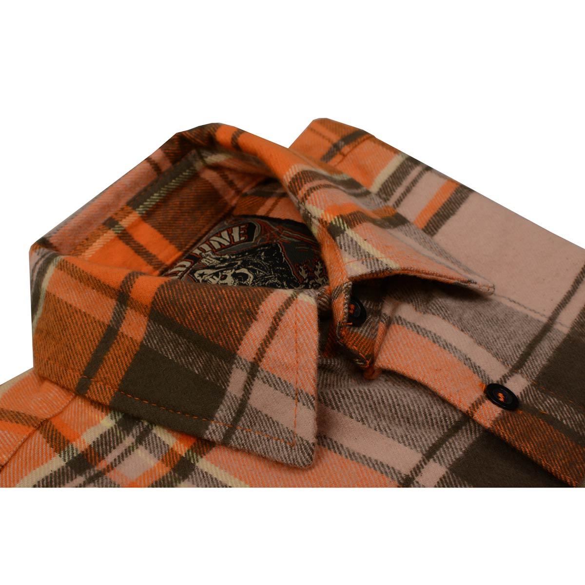 Milwaukee Leather Men's 'Wild One' Brown/Orange Long Sleeve 10.5