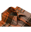 Milwaukee Leather  Men's 'Wild One' Brown/Orange Long Sleeve 10.5-Oz Heavy Duty-Cotton Flannel Shirt MNG11701
