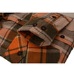 Milwaukee Leather  Men's 'Wild One' Brown/Orange Long Sleeve 10.5-Oz Heavy Duty-Cotton Flannel Shirt MNG11701