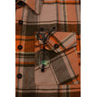 Milwaukee Leather  Men's 'Wild One' Brown/Orange Long Sleeve 10.5-Oz Heavy Duty-Cotton Flannel Shirt MNG11701