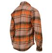 Milwaukee Leather  Men's 'Wild One' Brown/Orange Long Sleeve 10.5-Oz Heavy Duty-Cotton Flannel Shirt MNG11701