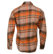 Milwaukee Leather  Men's 'Wild One' Brown/Orange Long Sleeve 10.5-Oz Heavy Duty-Cotton Flannel Shirt MNG11701