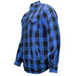 MMCC Men's 'Maverick' Reversible Flannel Shirt - 100% Cotton Snap Front Plaid w/ Chest and Hand Pockets - MNG11802