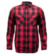 MMCC Men's Ricochet Reversible Flannel Shirt - 100% Cotton Snap Front Plaid w/ Chest and Hand Pockets - MNG11803