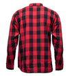 MMCC Men's Ricochet Reversible Flannel Shirt - 100% Cotton Snap Front Plaid w/ Chest and Hand Pockets - MNG11803
