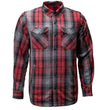 MMCC Men's Ricochet Reversible Flannel Shirt - 100% Cotton Snap Front Plaid w/ Chest and Hand Pockets - MNG11803