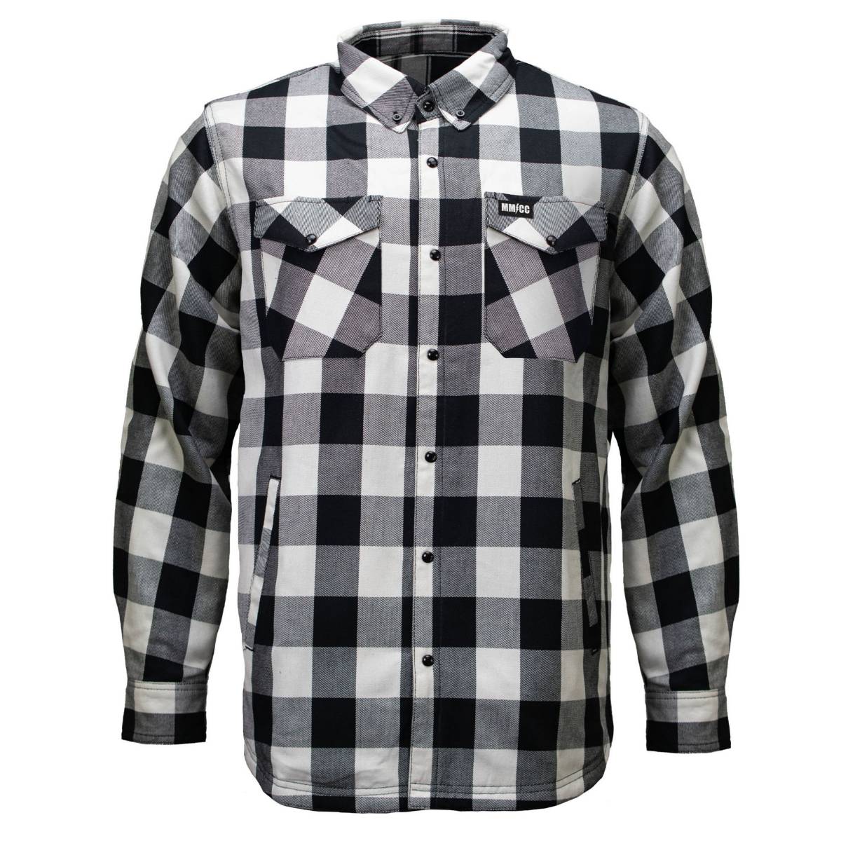 MMCC Men's Desperado Reversible Flannel Shirt - 100% Cotton Snap Front Plaid w/ Chest and Hand Pockets - MNG11804