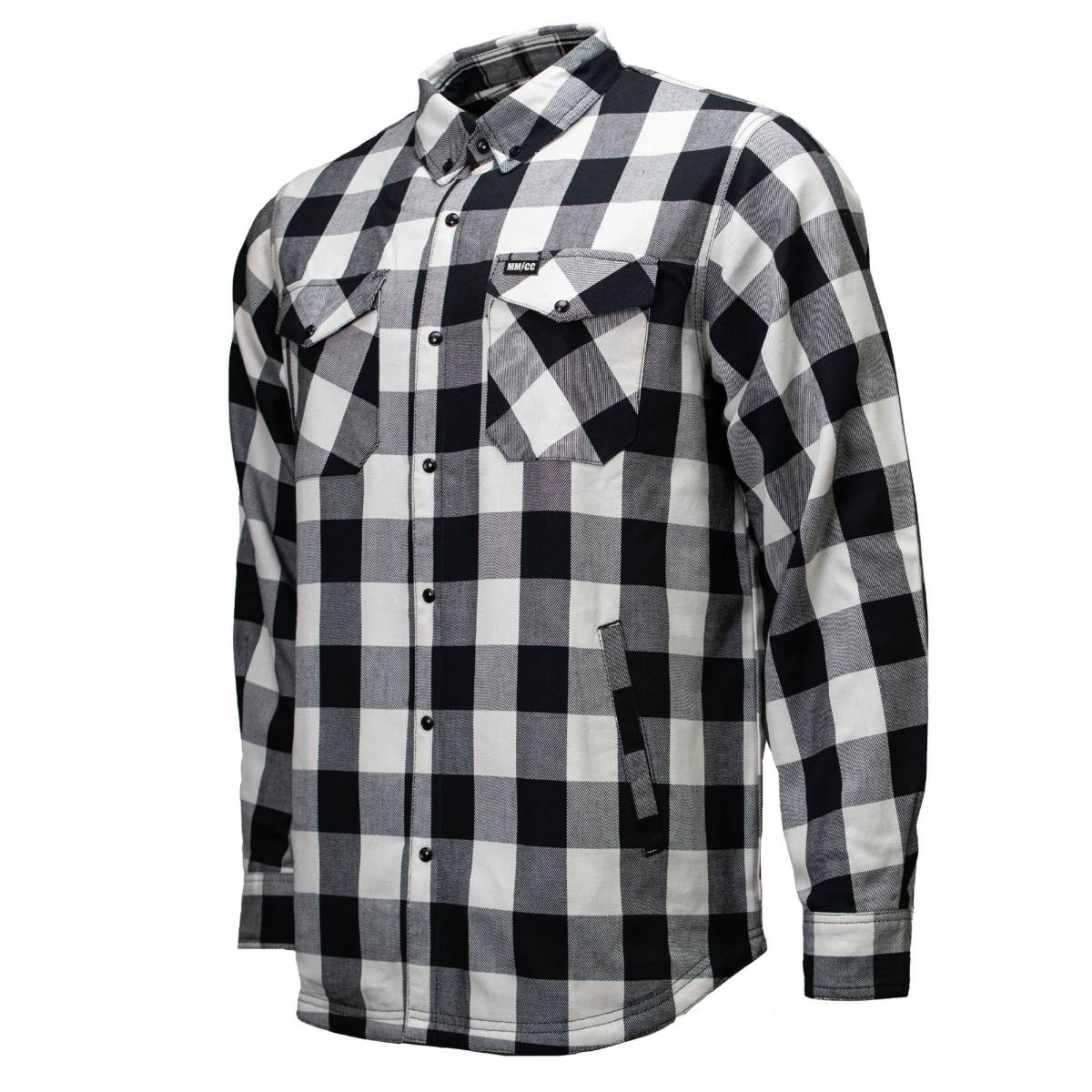 MMCC Men's Desperado Reversible Flannel Shirt - 100% Cotton Snap Front Plaid w/ Chest and Hand Pockets - MNG11804