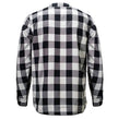 MMCC Men's Desperado Reversible Flannel Shirt - 100% Cotton Snap Front Plaid w/ Chest and Hand Pockets - MNG11804