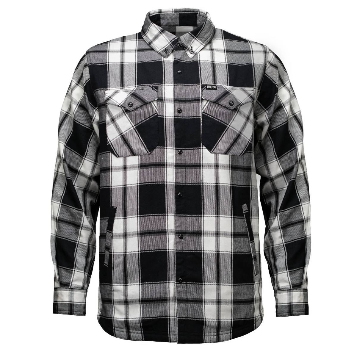 MMCC Men's Desperado Reversible Flannel Shirt - 100% Cotton Snap Front Plaid w/ Chest and Hand Pockets - MNG11804