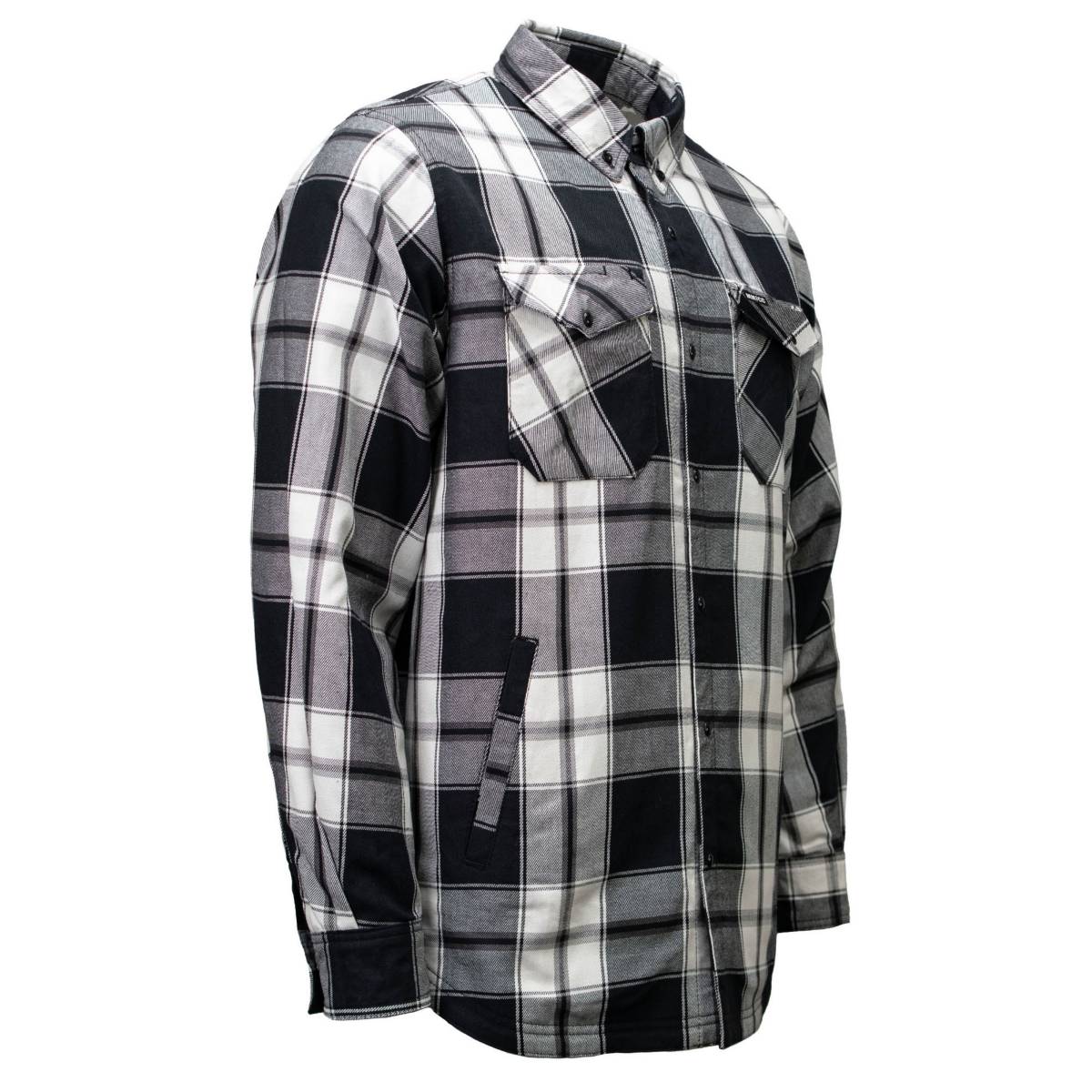 MMCC Men's Desperado Reversible Flannel Shirt - 100% Cotton Snap Front Plaid w/ Chest and Hand Pockets - MNG11804
