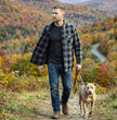 MMCC Men's Deadwood Reversible Flannel Shirt - 100% Cotton Snap Front Plaid w/ Chest and Hand Pockets - MNG11805