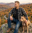 MMCC Men's Deadwood Reversible Flannel Shirt - 100% Cotton Snap Front Plaid w/ Chest and Hand Pockets - MNG11805