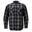 MMCC Men's Deadwood Reversible Flannel Shirt - 100% Cotton Snap Front Plaid w/ Chest and Hand Pockets - MNG11805
