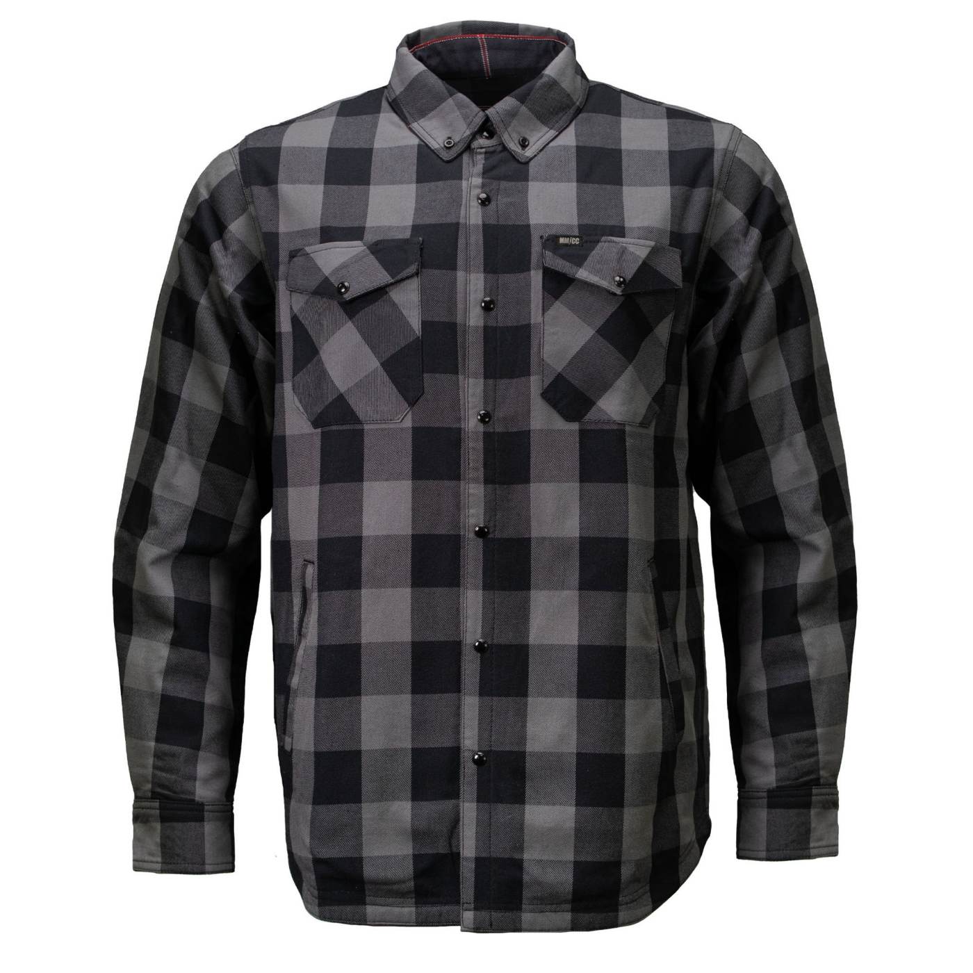 MMCC Men's Deadwood Reversible Flannel Shirt - 100% Cotton Snap Front Plaid w/ Chest and Hand Pockets - MNG11805