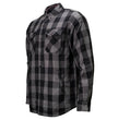 MMCC Men's Deadwood Reversible Flannel Shirt - 100% Cotton Snap Front Plaid w/ Chest and Hand Pockets - MNG11805