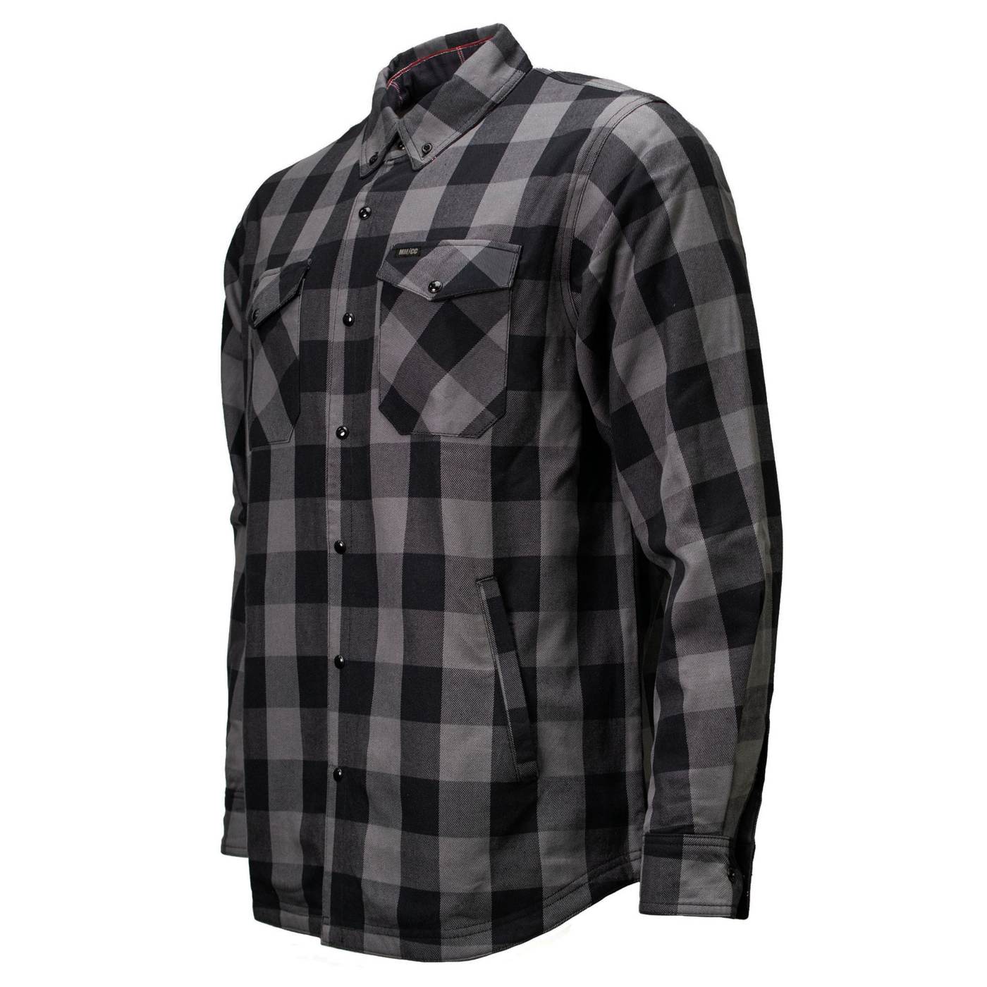 MMCC Men's Deadwood Reversible Flannel Shirt - 100% Cotton Snap Front Plaid w/ Chest and Hand Pockets - MNG11805