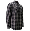 MMCC Men's Deadwood Reversible Flannel Shirt - 100% Cotton Snap Front Plaid w/ Chest and Hand Pockets - MNG11805