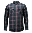 MMCC Men's Deadwood Reversible Flannel Shirt - 100% Cotton Snap Front Plaid w/ Chest and Hand Pockets - MNG11805