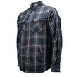 MMCC Men's Deadwood Reversible Flannel Shirt - 100% Cotton Snap Front Plaid w/ Chest and Hand Pockets - MNG11805