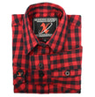 Milwaukee Leather MNG21609 Women's Casual Red and Black Long Sleeve Cotton Casual Flannel Shirt