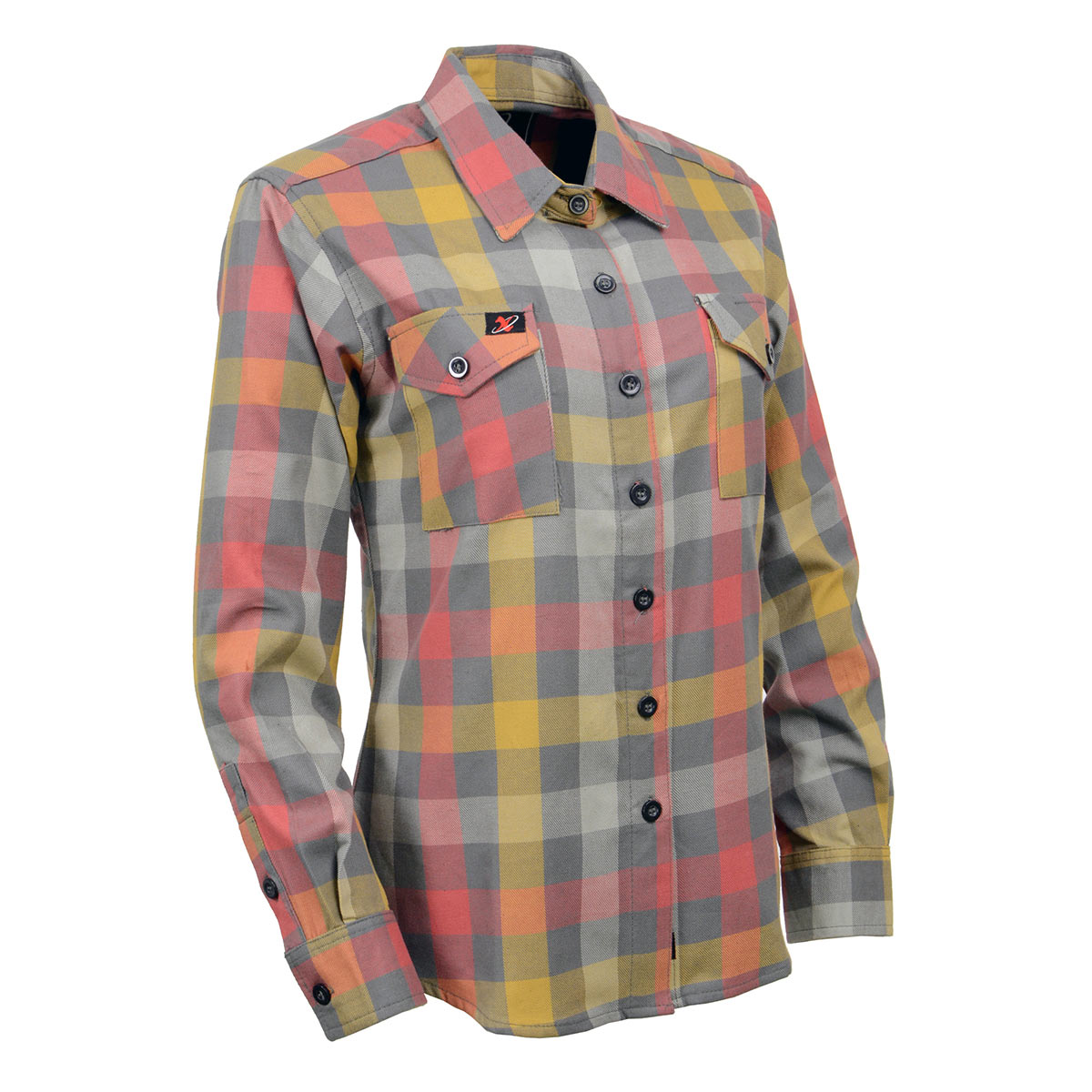 Milwaukee Leather MNG21614 Women's Gray and Red with Yellow Long Sleeve ...