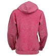 Milwaukee Leather MNG21620 Women's Distressed Pink Sweatshirt Full Zip Up Long Sleeve Casual Hoodie - with Pocket