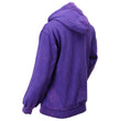 Milwaukee Leather MNG21622 Women's Distressed Purple Sweatshirt Full Zip Up Long Sleeve Casual Hoodie - with Pocket