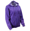 Milwaukee Leather MNG21622 Women's Distressed Purple Sweatshirt Full Zip Up Long Sleeve Casual Hoodie - with Pocket