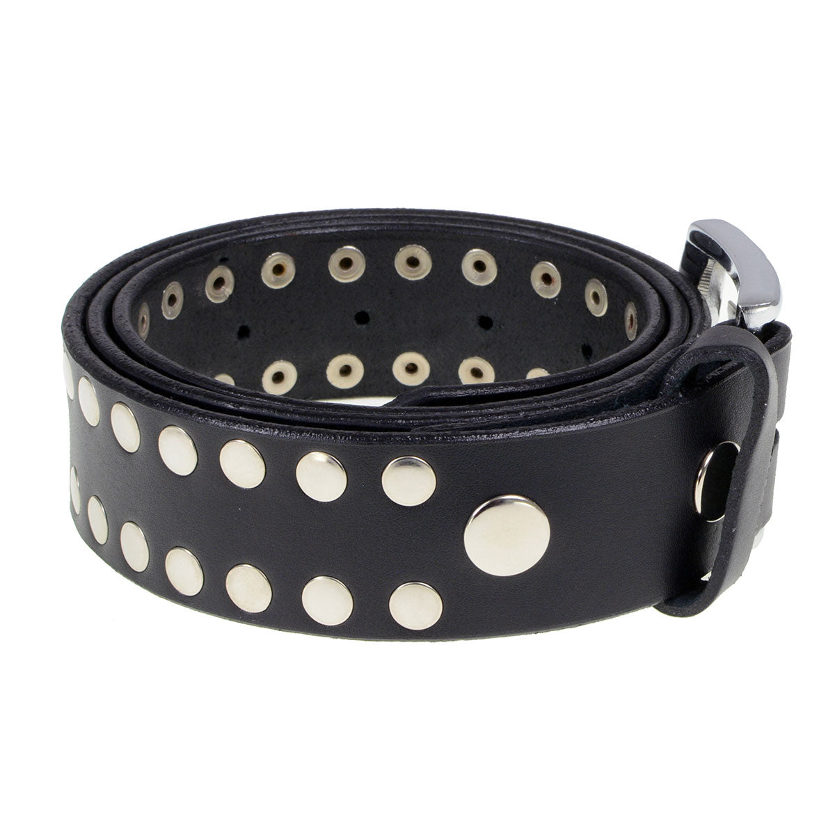 Milwaukee Leather MP7100 Men's Studded Black Genuine Leather Belt