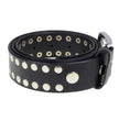 Milwaukee Leather MP7100 Men's Studded Black Genuine Leather Belt for Biker with Buckle - 1.5 inches Wide