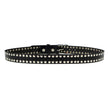 Milwaukee Leather MP7100 Men's Studded Black Genuine Leather Belt for Biker with Buckle - 1.5 inches Wide