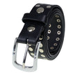 Milwaukee Leather MP7100 Men's Studded Black Genuine Leather Belt for Biker with Buckle - 1.5 inches Wide