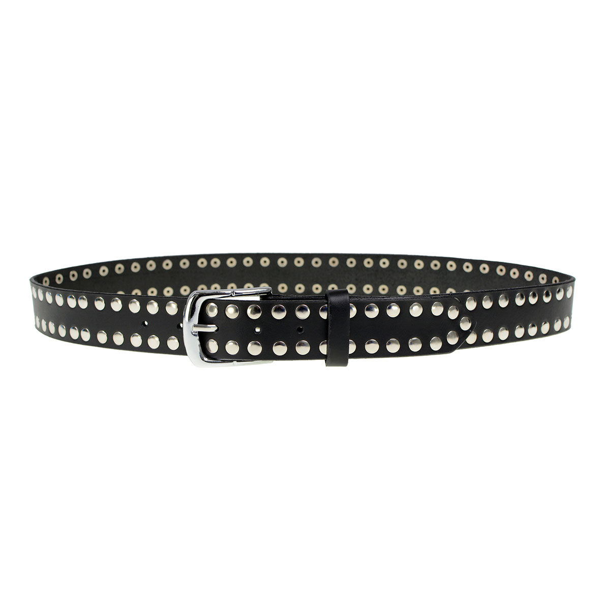 Milwaukee Leather MP7100 Men's Studded Black Genuine Leather Belt