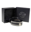 Milwaukee Leather MP7103 Men's Black Studs and Skulls Genuine Leather Belt with Buckle - 1.5 inches Wide