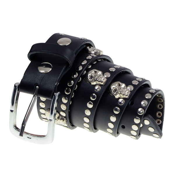 Milwaukee Leather MP7103 Men's Black Studs and Skulls Genuine