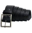 Milwaukee Leather MP7105 Men's Embossed Black Genuine Leather Biker Belt with Interchangeable Buckle