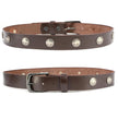 Milwaukee Leather MP7107 Men's 5 Cent Buffalo Coin - Brown Leather Belt w/ Interchangeable Buckle - 1.5 inches Wide