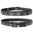Milwaukee Leather Men's Liberty Talon Black Leather Belt with USA Eagle Emblems - 1.5 Inch Biker Belt