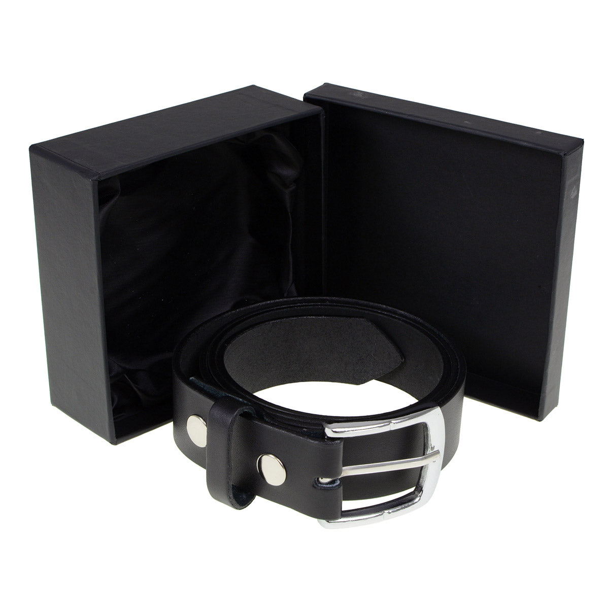 Milwaukee Leather MP7114 Men's  Light Black Genuine Leather Belt with Interchangeable Buckle - 1.5 inches Wide