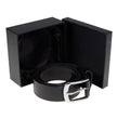 Milwaukee Leather MP7114 Men's  Light Black Genuine Leather Belt with Interchangeable Buckle - 1.5 inches Wide