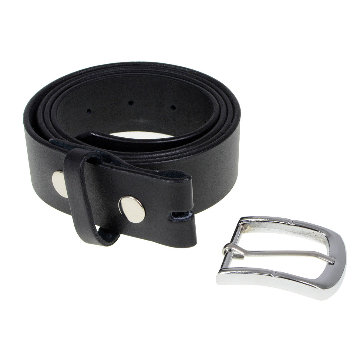 Milwaukee Leather MP7114 Men's Light Black Genuine Leather Belt