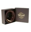 Milwaukee Leather Men's Brown Brass Buckle Leather Belt, MP7115