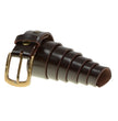 Milwaukee Leather Men's Brown Brass Buckle Leather Belt, MP7115