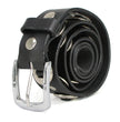 Milwaukee Leather MP7120 Men's Chrome Conchos - Black Leather Belt with Interchangeable Buckle - 1.5 inches Wide