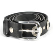 Milwaukee Leather MP7120 Men's Chrome Conchos - Black Leather Belt with Interchangeable Buckle - 1.5 inches Wide