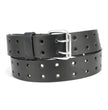 Milwaukee Leather MP7121 Men's Double Prong - Black Genuine Leather Belt w/ Interchangeable Buckle - 1.5 inches Wide