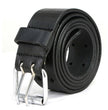 Milwaukee Leather MP7121 Men's Double Prong - Black Genuine Leather Belt w/ Interchangeable Buckle - 1.5 inches Wide